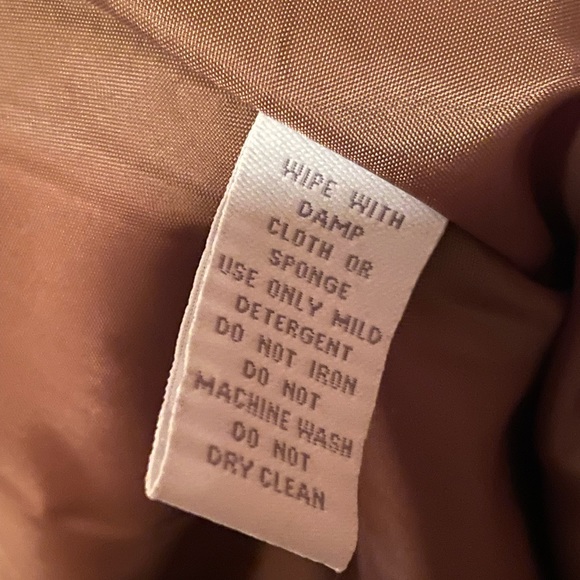 Vintage Charter Club Midi Skirt; Deep Caramel Faux Leather W/Side Zip; Women Sz6 - Picture 10 of 11